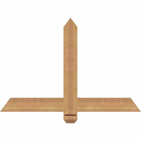 Ekena Millwork Eugene Smooth Timber Gable Bracket, Western Red Cedar, 36"W x 24"H x 1 1/2"D x 3 1/2"F, 16/12 Pitch GBW036X24X0204EUG00SWR